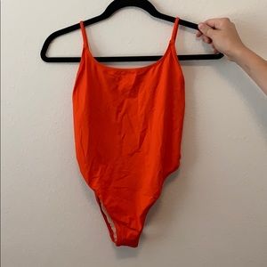 Orange J. Crew One Piece Swimsuit